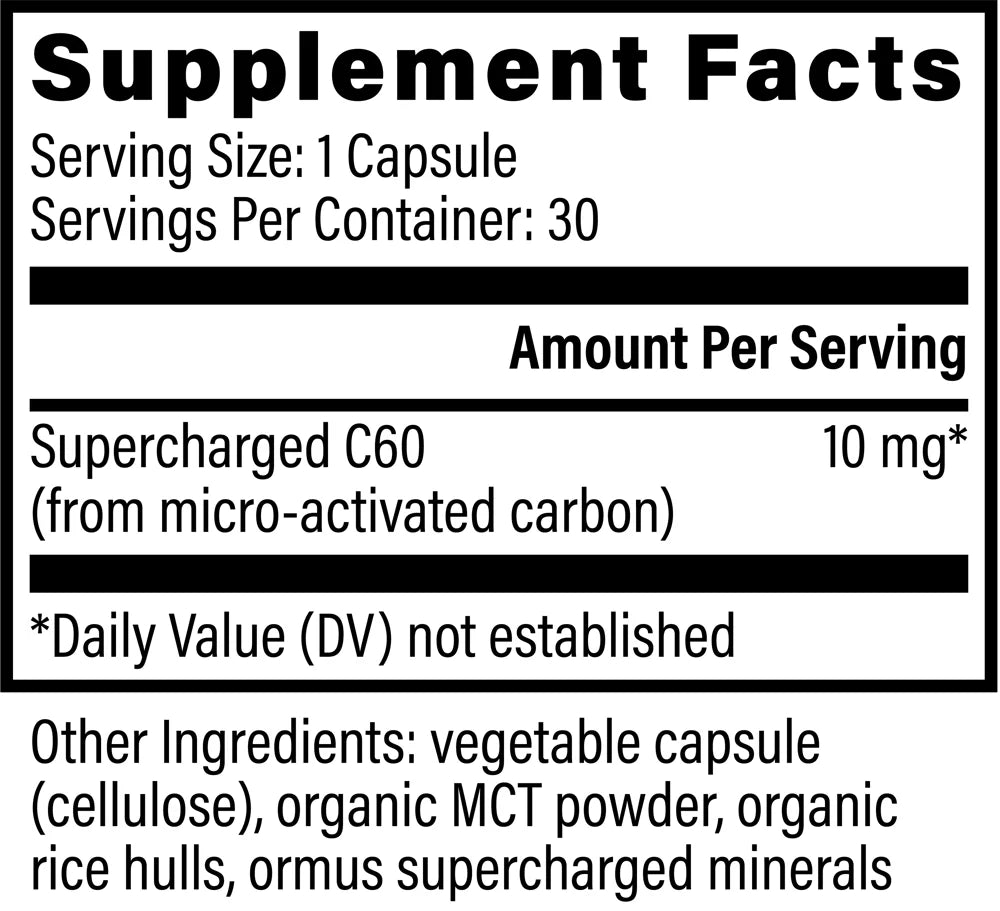 Supercharged C60 | Global Healing | 30 Capsules