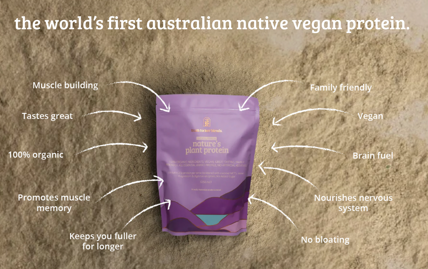 Nature's Plant Protein | Natural Vanilla | Bush Tucker Blends | 525g