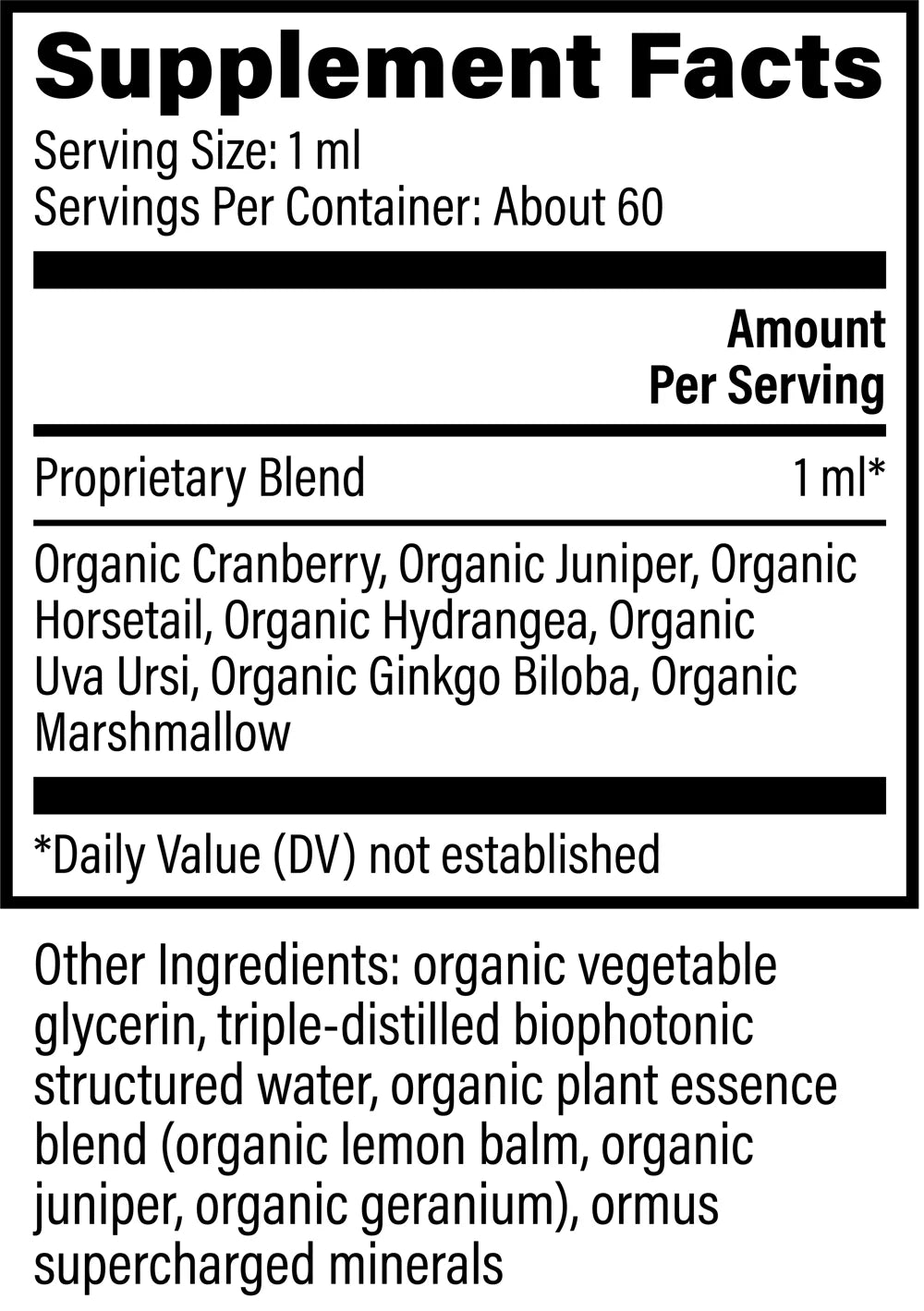Kidney Health Supplement | Liquid Raw Herbal Extract | Global Healing | 59.2ml