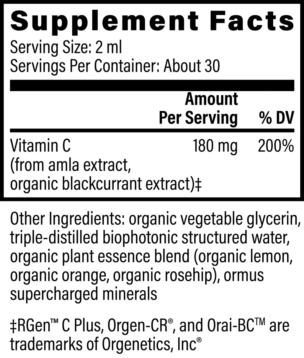 Vitamin C | Liquid Supplement | Global Healing | 59.2ml