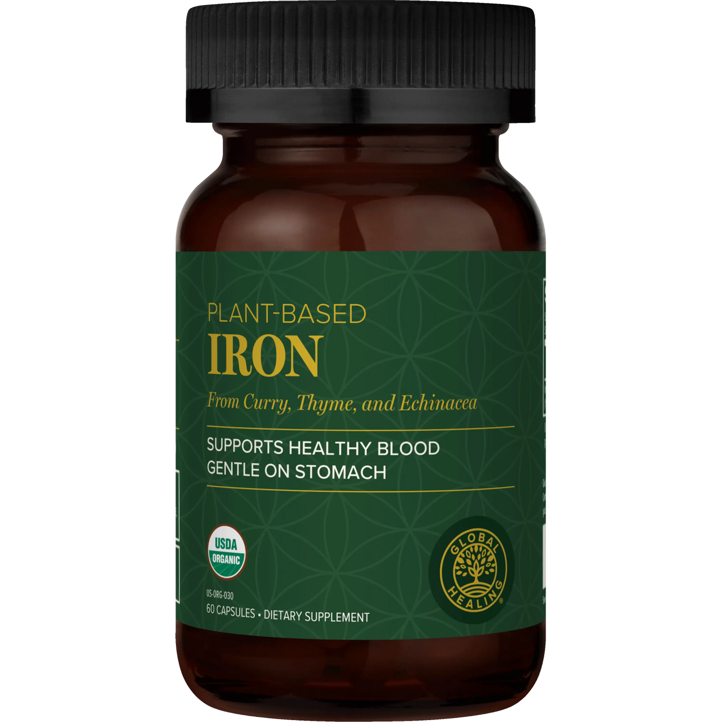 Iron Supplement | Plant-Based | Global Healing | 60 Capsules