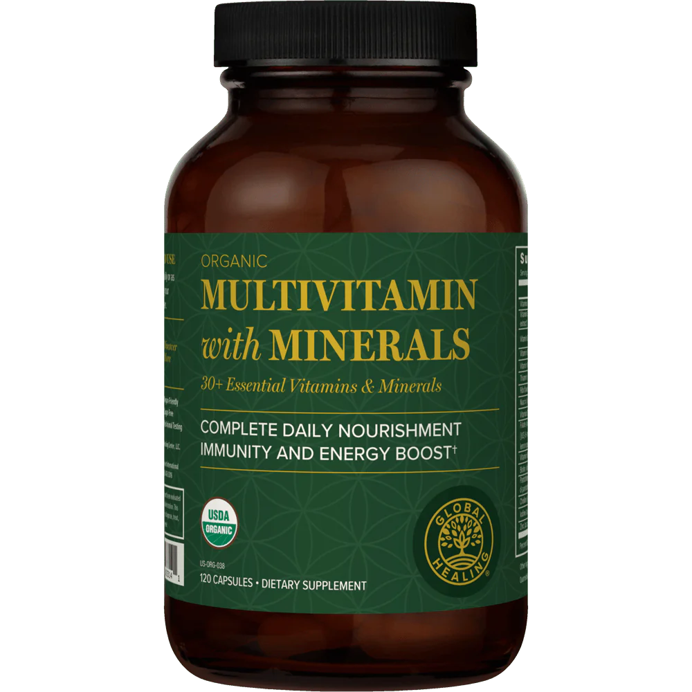 Multivitamin With Minerals | Organic | Global Healing | 120 Capsules