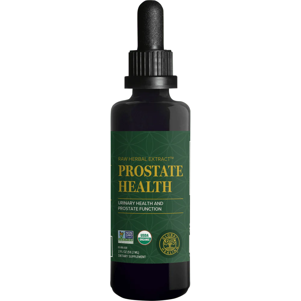 Prostate Health Supplement | Raw Herbal Extract | Global Healing | 59.2ml