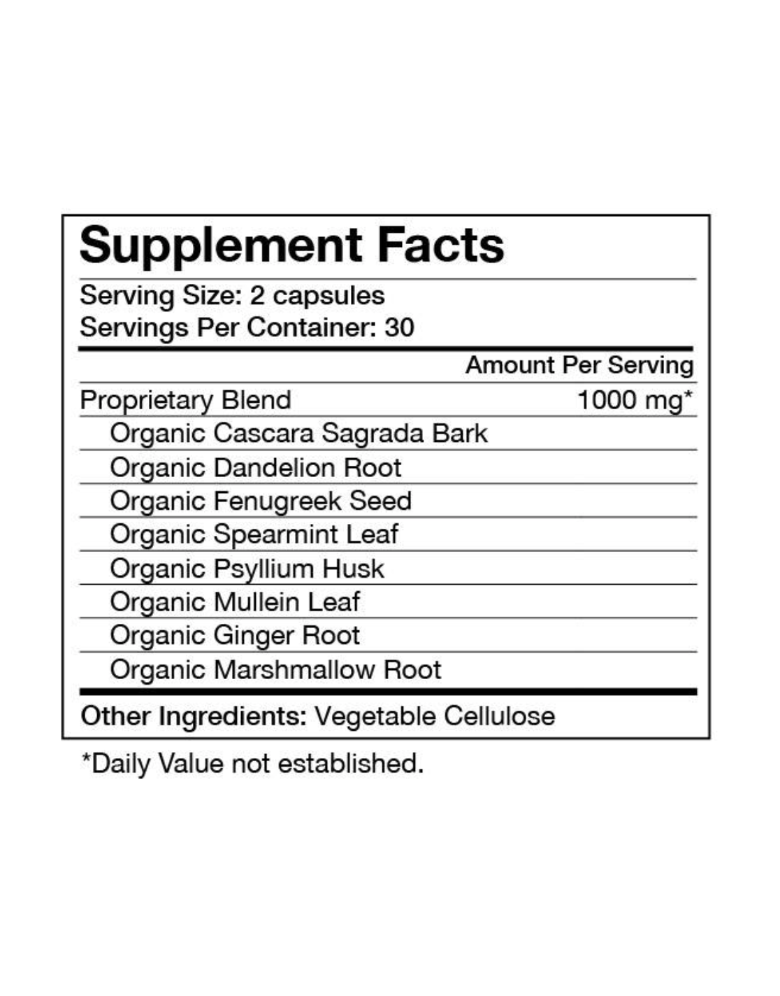 
                  
                    Colon Formula: No / 120 Capsules
                  
                