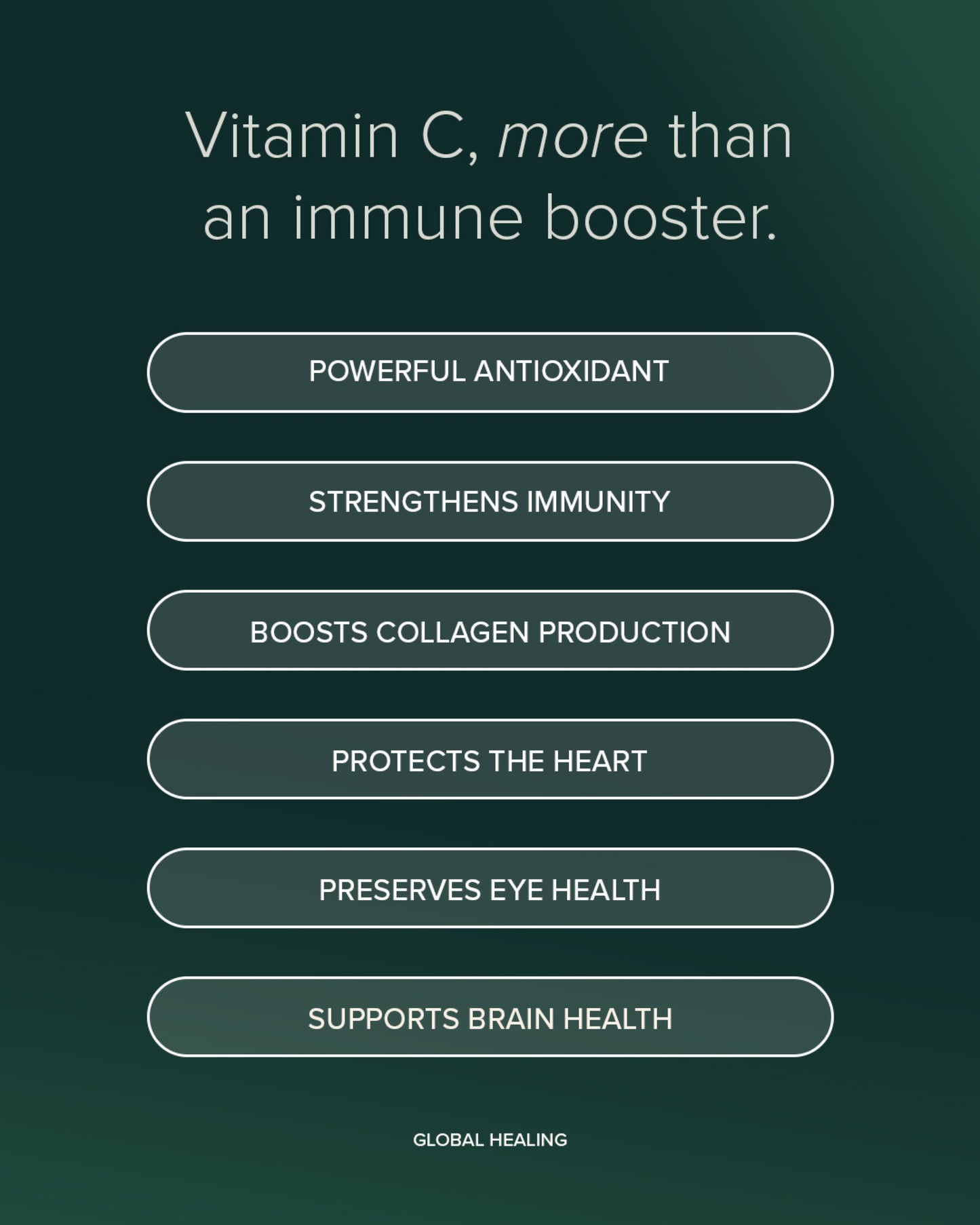 
                  
                    Vitamin C | Liquid Supplement | Global Healing | 59.2ml
                  
                