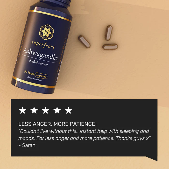 
                  
                    Ashwagandha Capsules | Superfeast | 90 capsules
                  
                