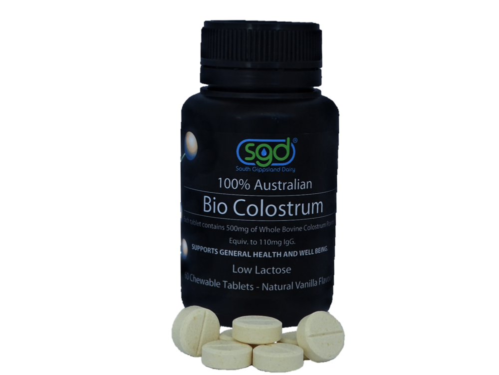 Colostrum | Bio | 100% Australian | South Gippsland Dairy | Low Lactose | 60 Chewable Tablets