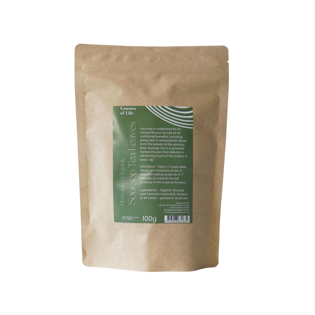 grasses of life soursop loose leaf tea