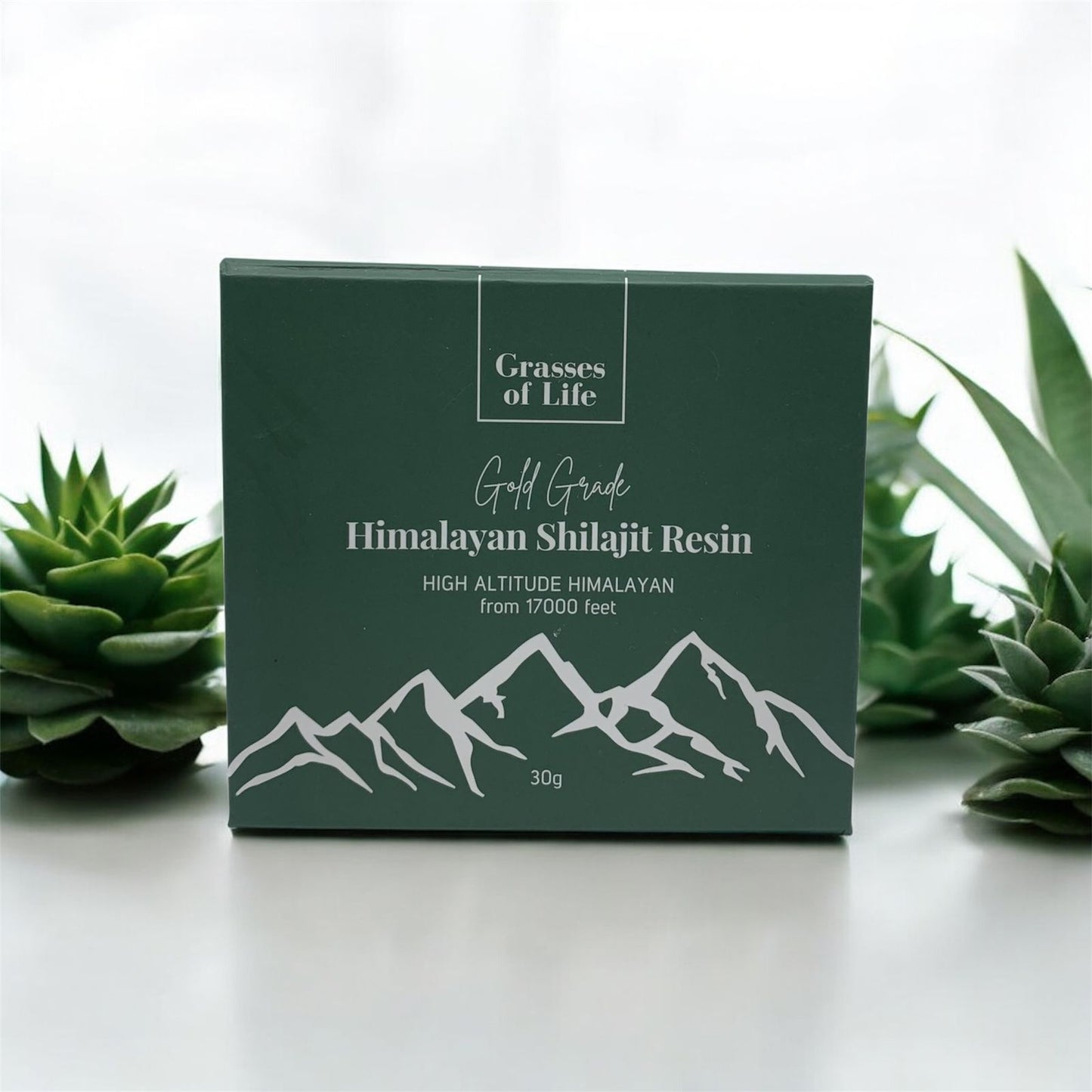 Grasses of Life Premium Gold Grade Himalayan Shilajit 30g box packaging