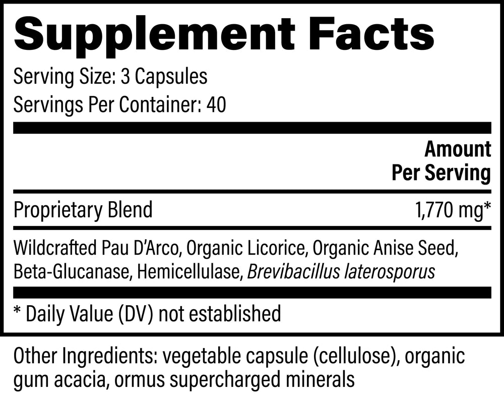 
                  
                    Candida Balance | Targeted Yeast & Fungal Cleanse | Global Healing | 120 Capsules
                  
                