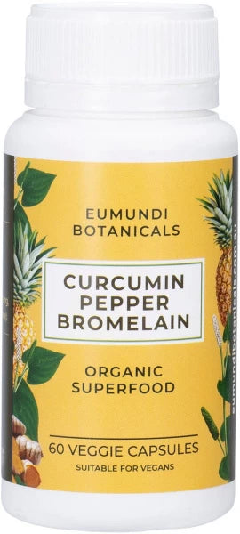 Curcumin Pepper Bromelain | Eumundi Botanicals | 60 Veggie Capsules