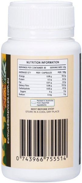 
                  
                    Curcumin Pepper Bromelain | Eumundi Botanicals | 60 Veggie Capsules
                  
                