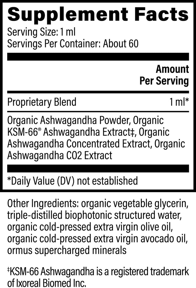 
                  
                    Ashwagandha | Raw Herbal Extract | Global Healing | Liquid | 59.2ml
                  
                