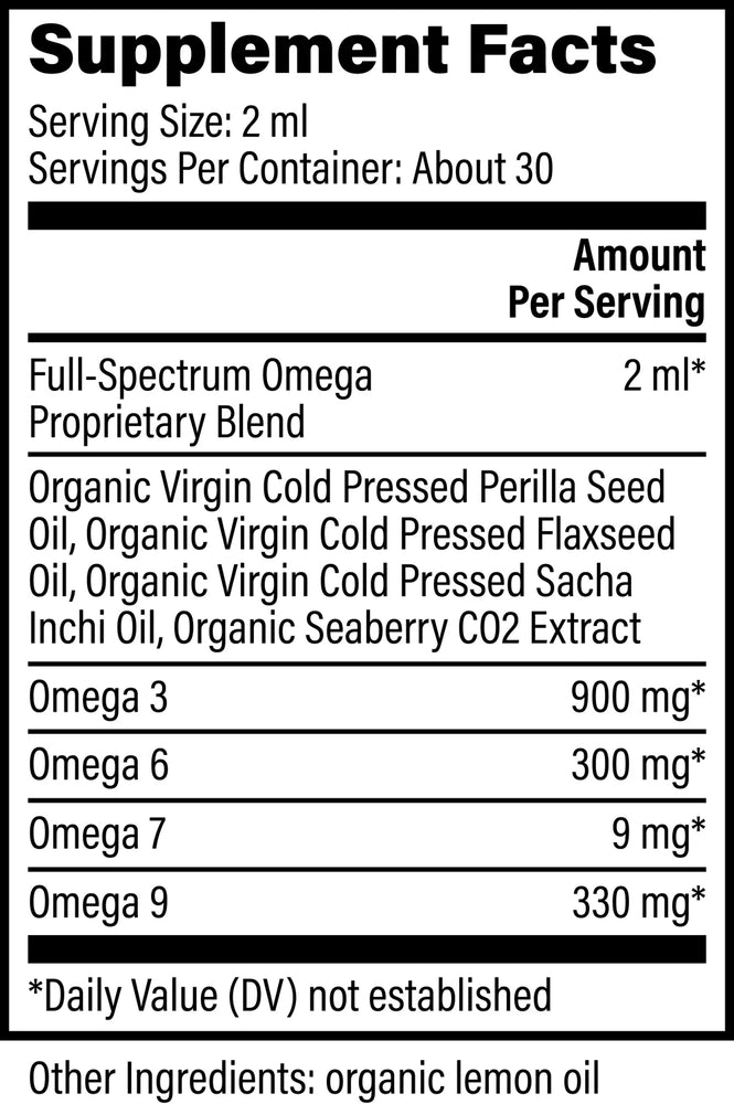
                  
                    Omega 3-6-7-9 | Vegan | Lemon Flavour | Global Healing | 59.2ml
                  
                