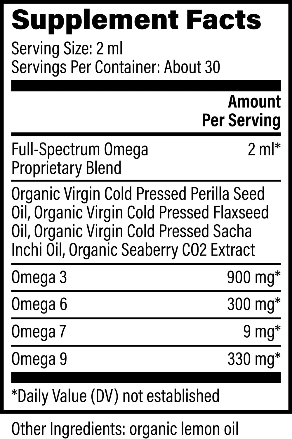 
                  
                    Omega 3-6-7-9 | Vegan | Lemon Flavour | Global Healing | 59.2ml
                  
                
