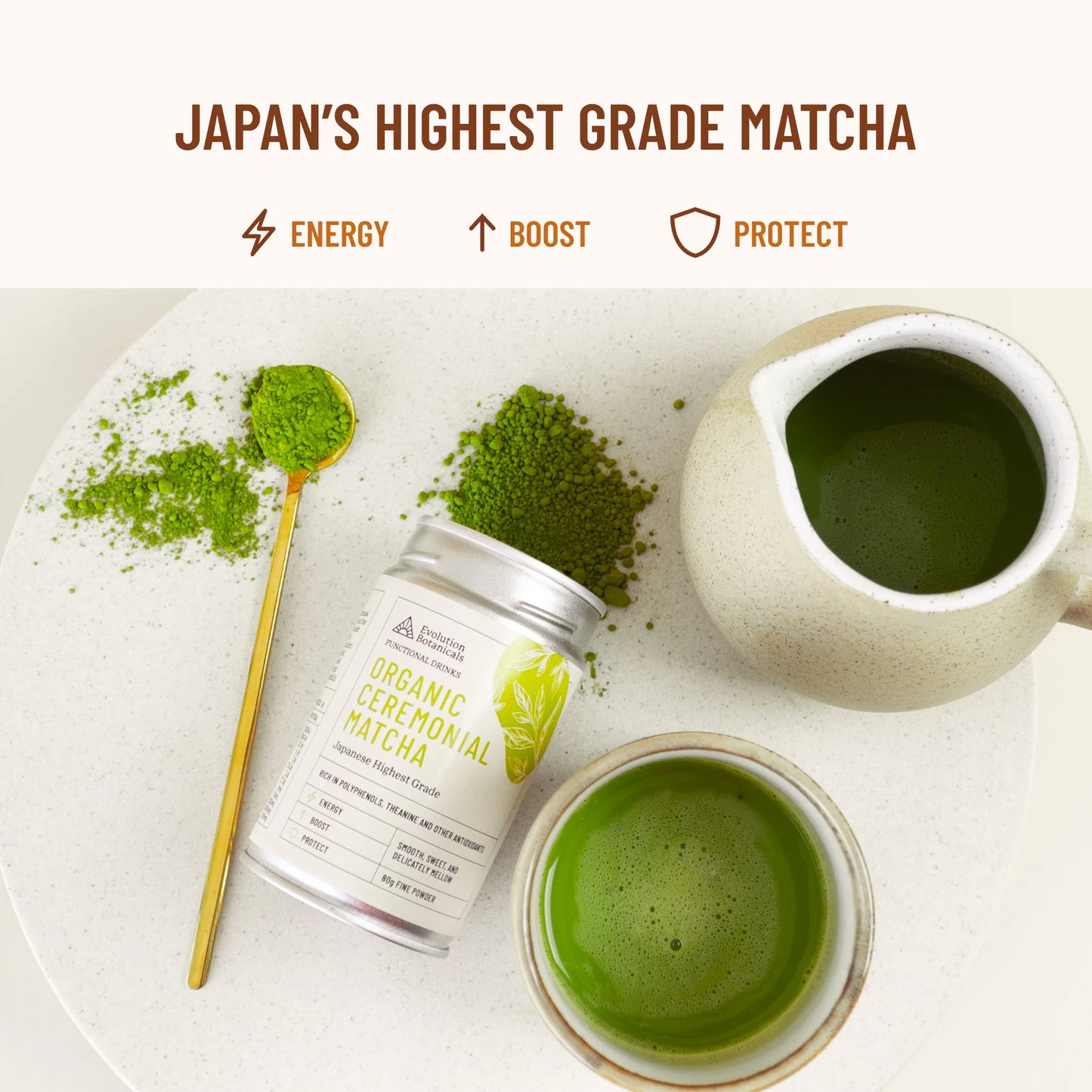 
                  
                    Organic Ceremonial Grade Matcha | Evolution Botanicals | 80g Fine Powder
                  
                