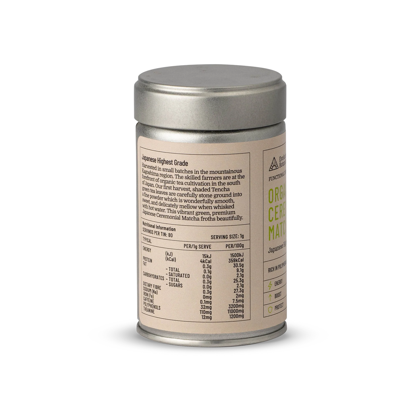 
                  
                    Organic Ceremonial Grade Matcha | Evolution Botanicals | 80g Fine Powder
                  
                