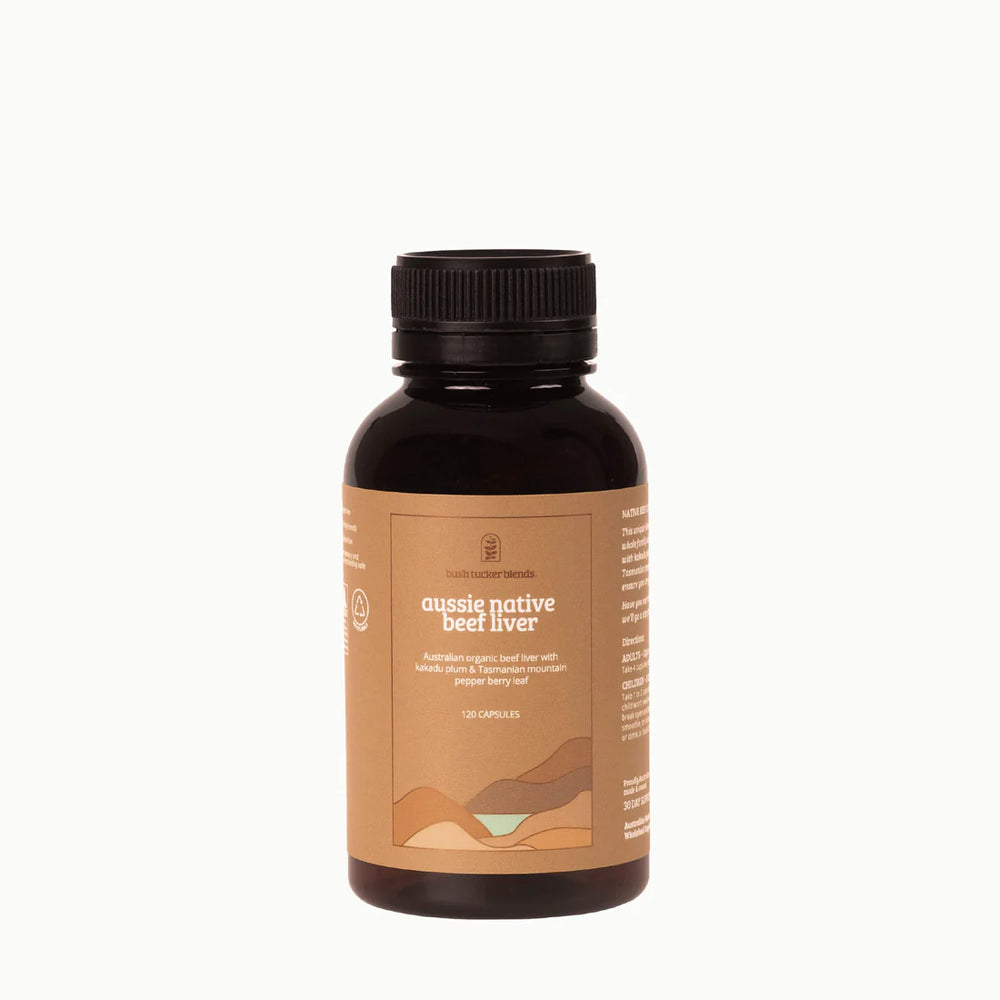 Aussie Native Beef Liver | Bush Tucker Blends | 120 Capsules