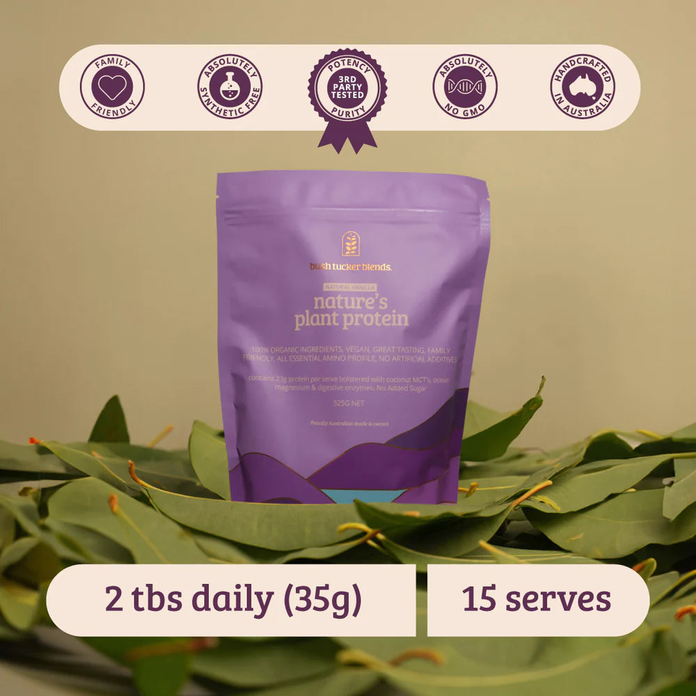 
                  
                    Nature's Plant Protein | Natural Vanilla | Bush Tucker Blends | 525g
                  
                