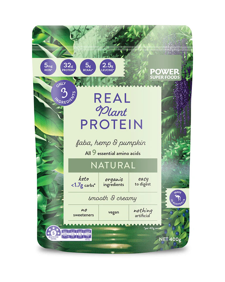 Real Plant Protein | Natural | Power Super Foods | 400g