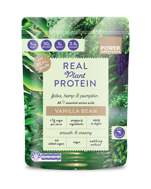 Real Plant Protein | Vanilla Bean | Power Super Foods | 400g