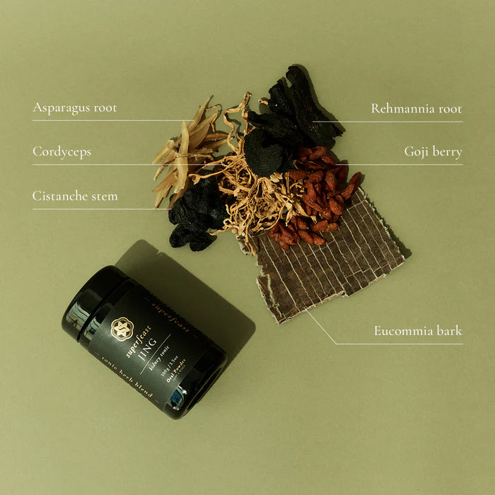 
                  
                    Jing | Stress and Fatigue Tonic |  Superfeast  | Miron Glass | 100g
                  
                