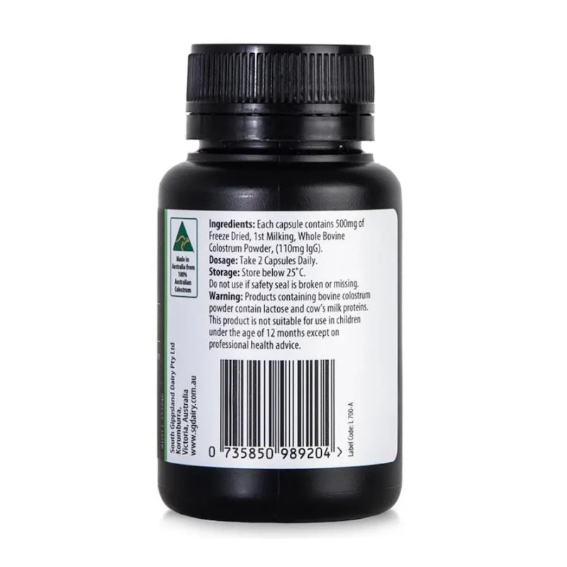 
                  
                    Colostrum | Bio | 100% Australian | South Gippsland Dairy | 60 Capsules
                  
                