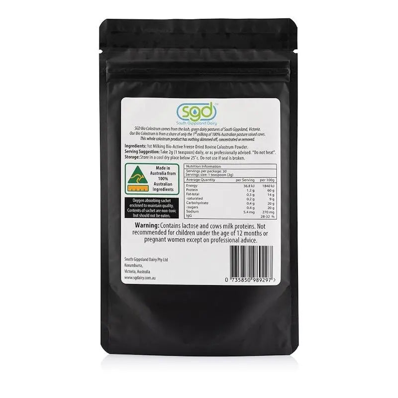 
                  
                    Colostrum Powder | Bio | 100% Australian | South Gippsland Dairy | 60g
                  
                