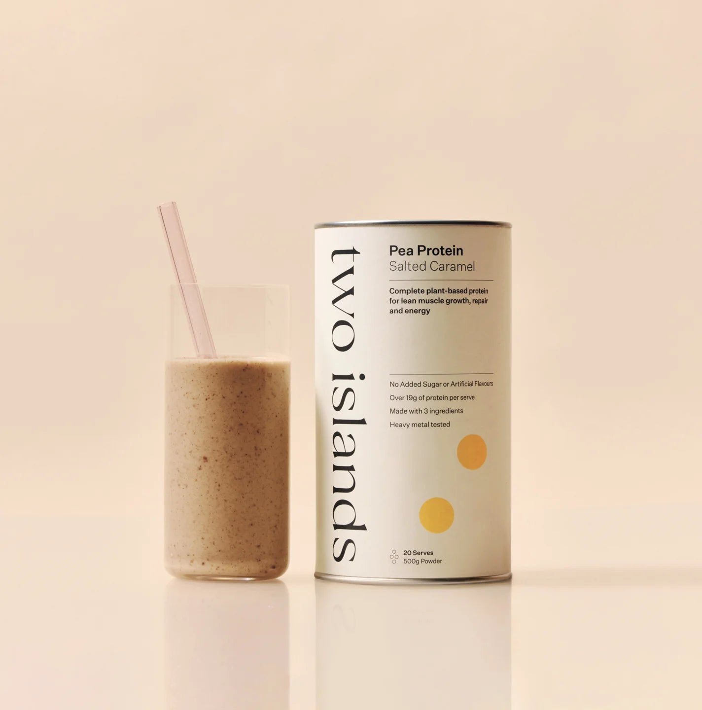 
                  
                    Pea Protein Powder | Salted Caramel | Two Islands | 500g
                  
                