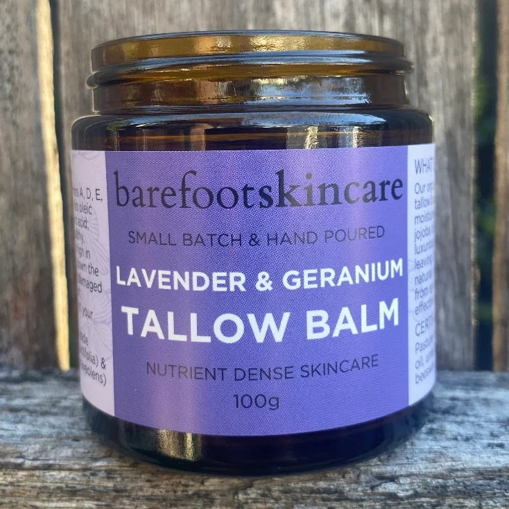 Barefoot Skincare | Lavender & Geranium Tallow Balm | 100g