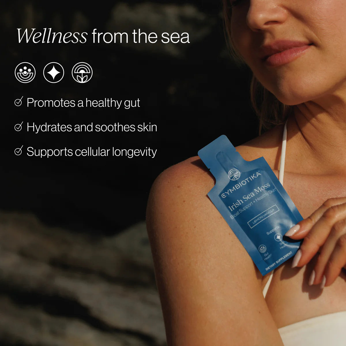 
                  
                    Irish Sea moss | Bloat Support + Healthy Skin | Cymbiotika 26 x 15ml Packets
                  
                