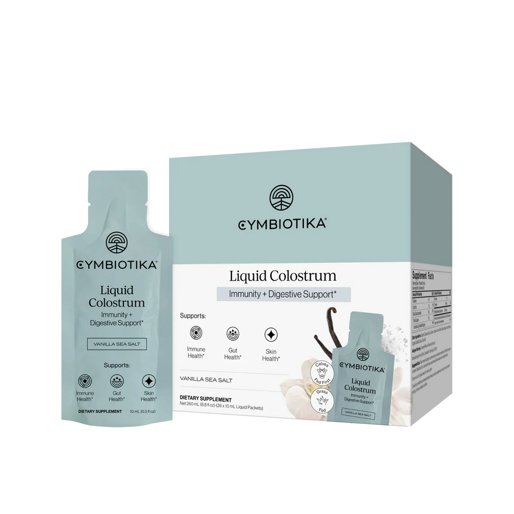 Liquid Colostrum | Cymbiotika | Box With 26 x 10ml Packets