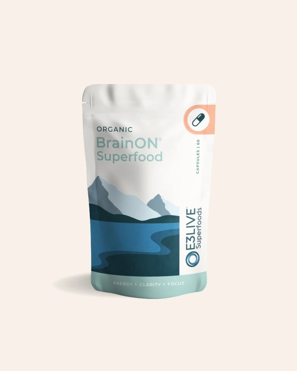 BrainOn Superfood | Organic | E3LIVE Superfoods | 60 Capsules
