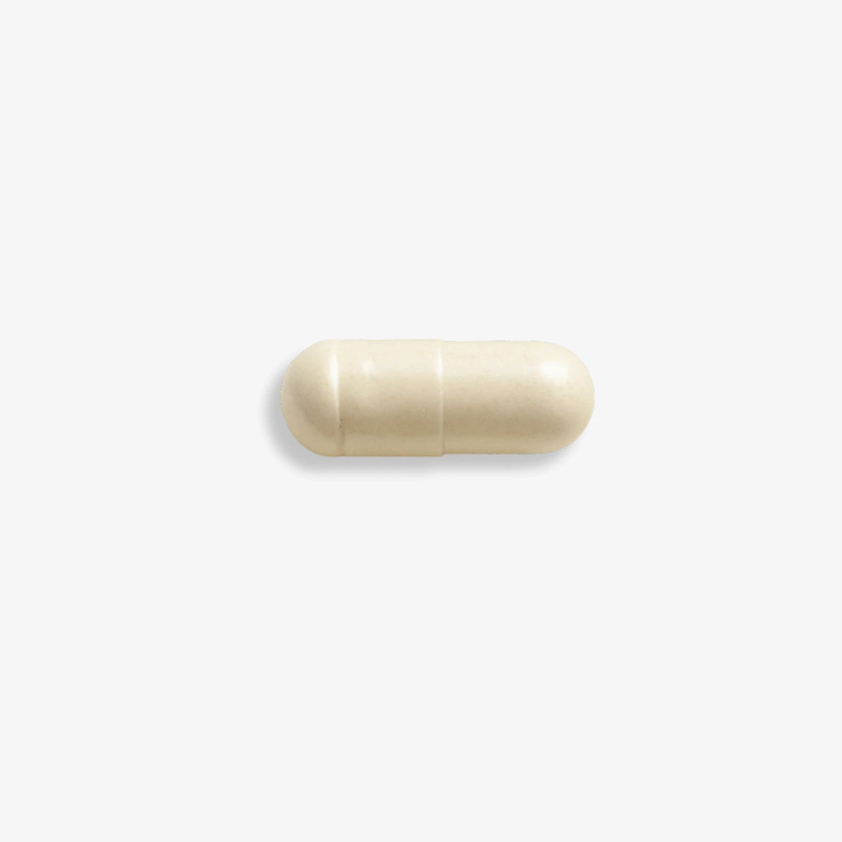 
                  
                    Single cream coloured E3Probiotics Gut Rescue vegetarian capsule on a plain white background
                  
                