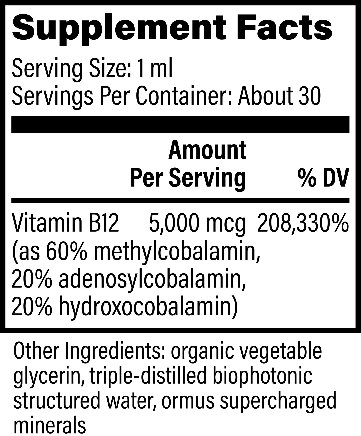 
                  
                    Vitamin B12 | Liquid Supplement | Global Healing | 29.6ml (new label)
                  
                