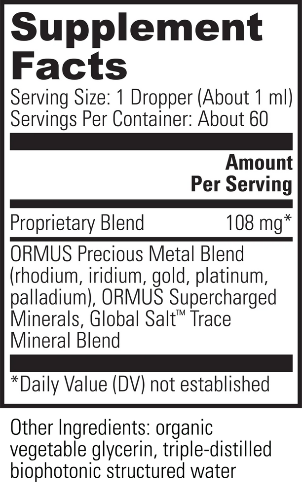 
                  
                    ORMUS Earth Minerals | Global Healing | 59.2ml
                  
                