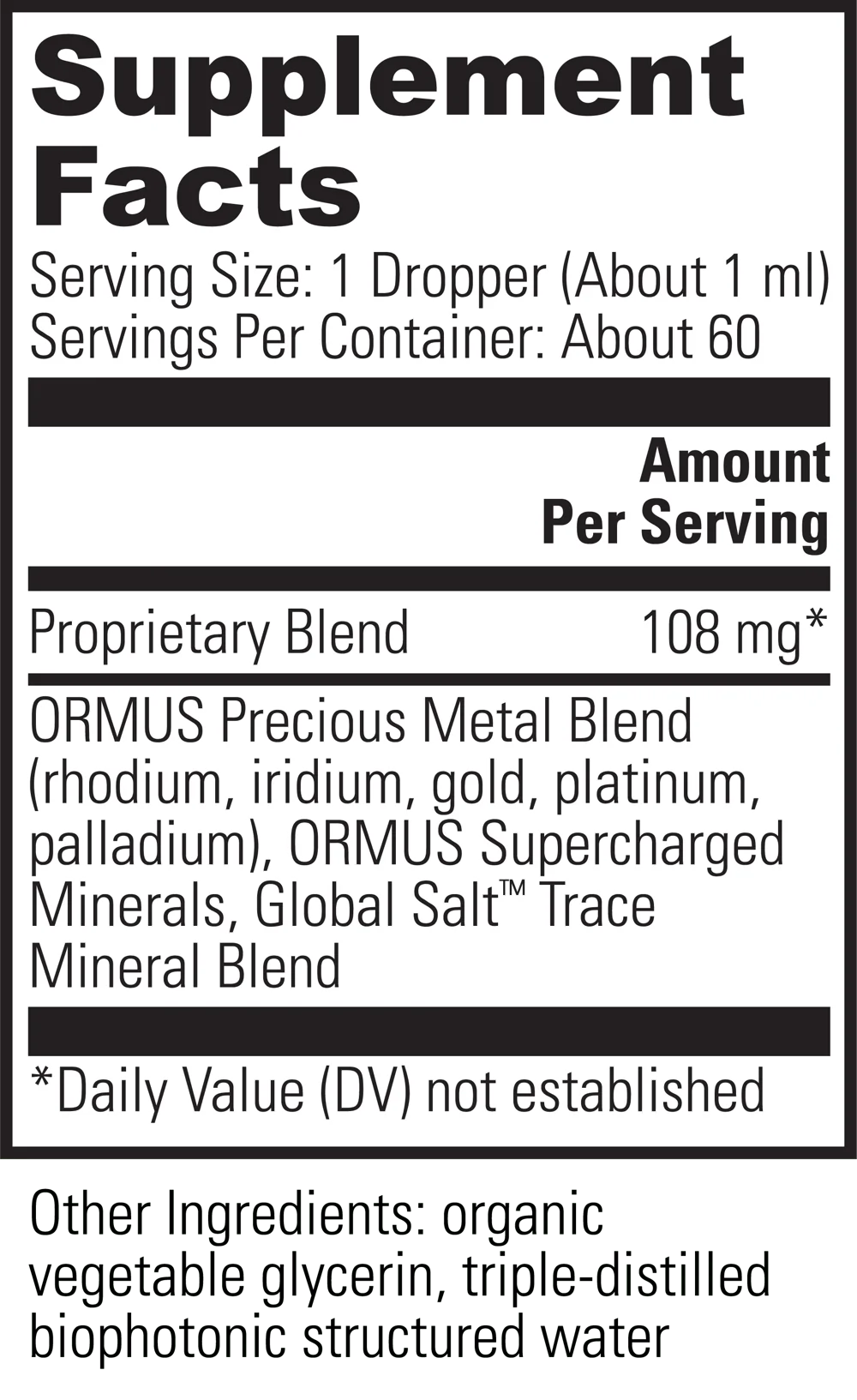 
                  
                    ORMUS Earth Minerals | Global Healing | 59.2ml
                  
                