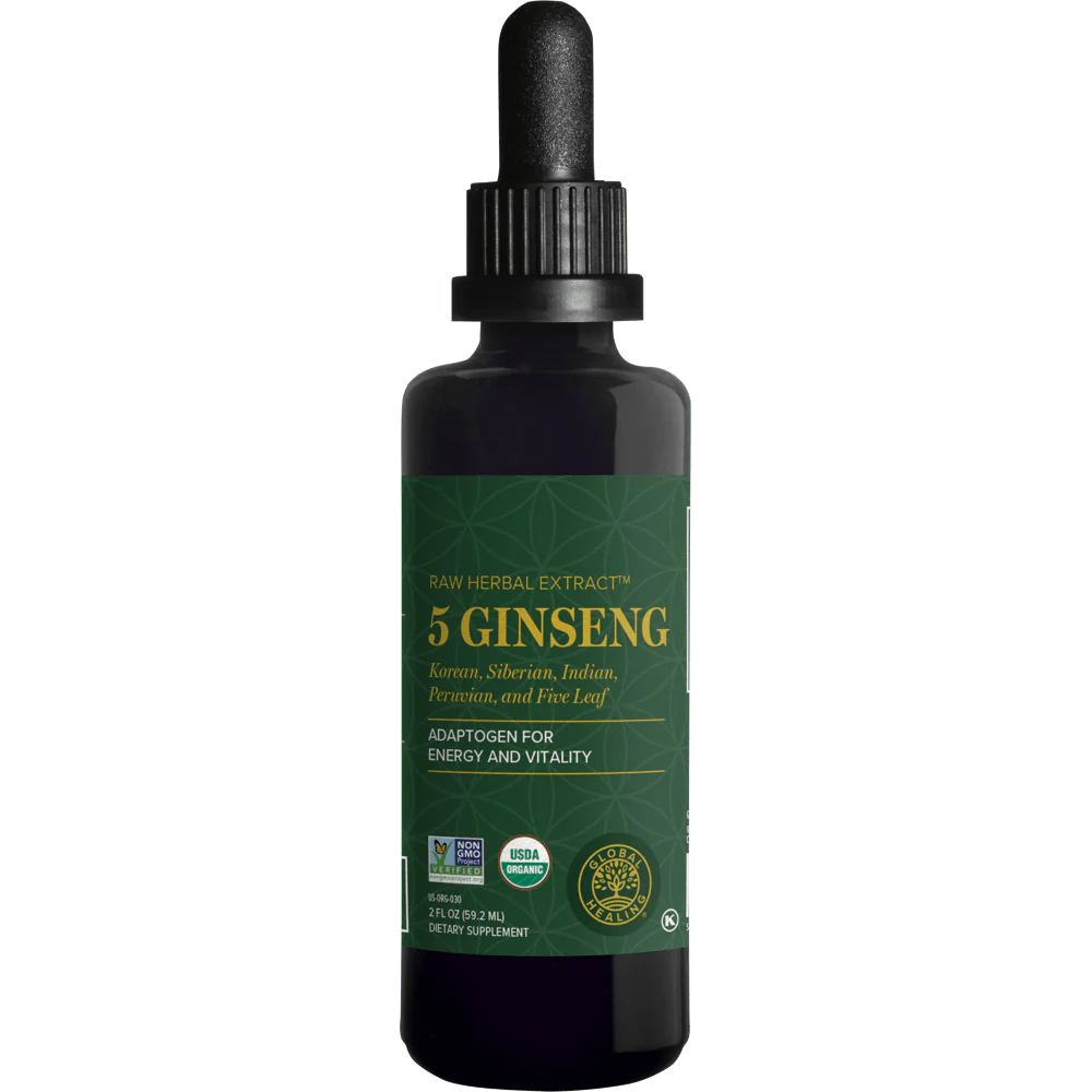 5 Ginseng | Liquid Raw Herbal Extract | Global Healing | 59.2ml