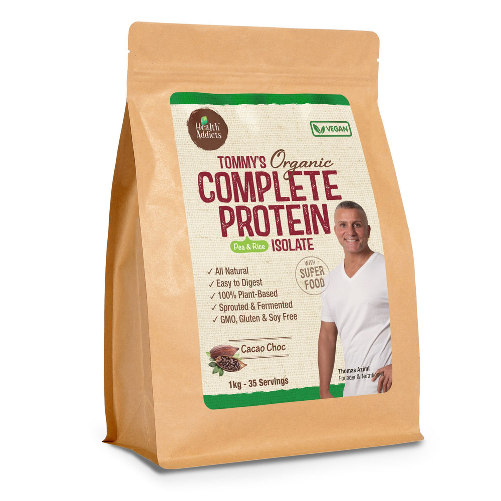 
                  
                    Health Addicts | Tommy’s Organic | Complete Protein | Cacao Chocolate | 1kg
                  
                