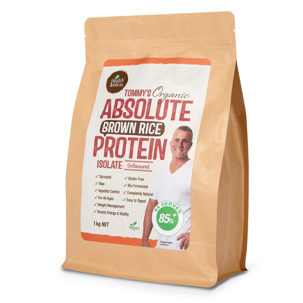 Health Addicts | Tommy’s Organic | Absolute Brown Rice Protein | 1kg