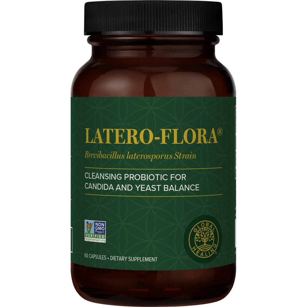 Latero-Flora | Cleansing Probiotic For Candida And Yeast Balance | Global Healing | 60 Capsules