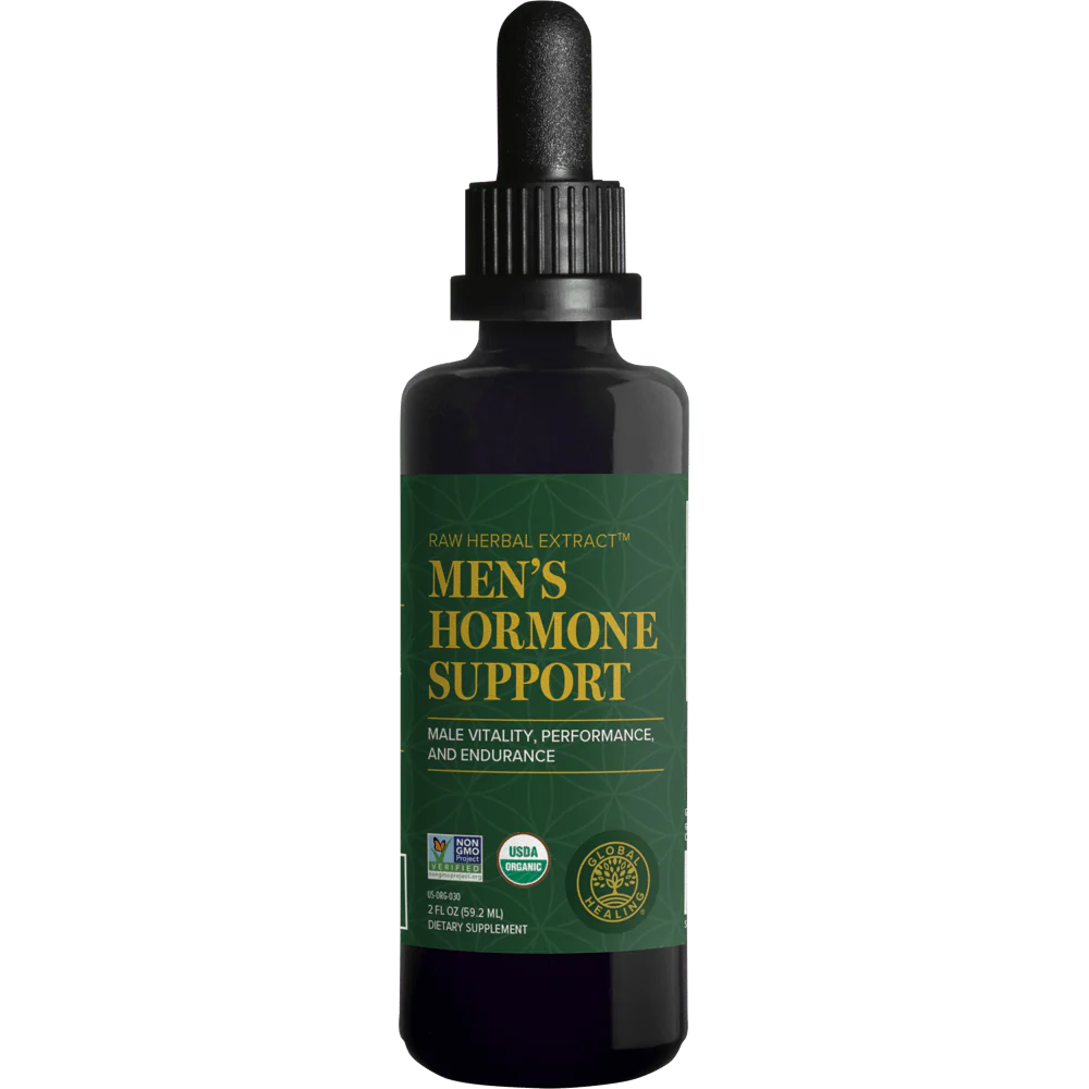 Men's Hormone Support | Raw Herbal Extract | Global Healing | 59ml