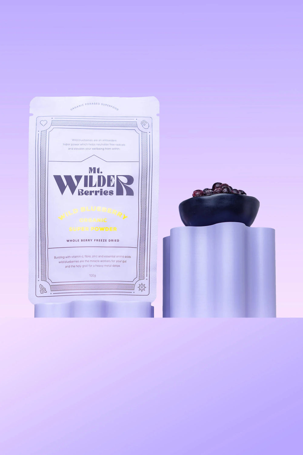 Certified Organic Wild Blueberry Super Powder | Mt Wilder | 100g