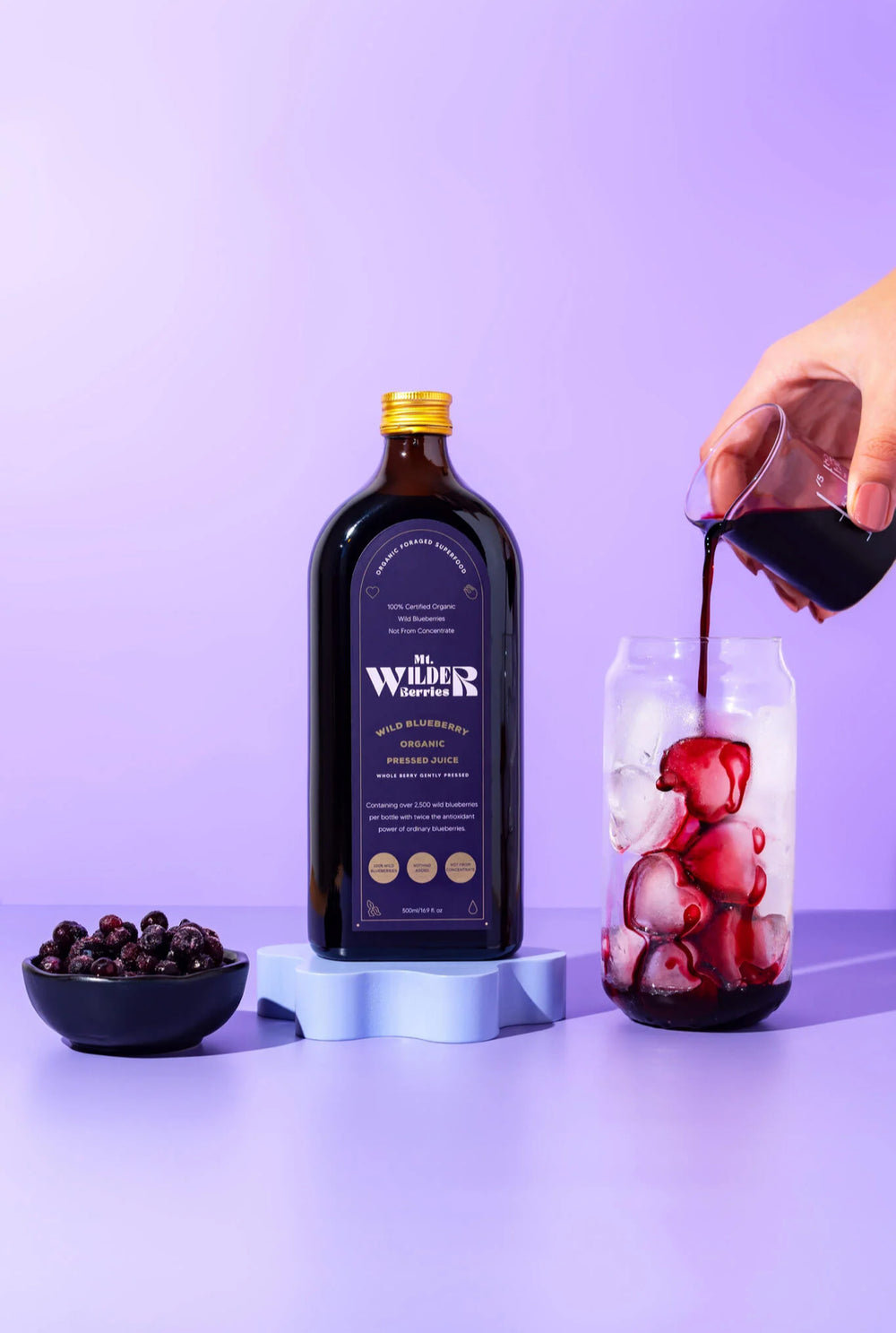 Wild Blueberry | Certified Organic Pressed Juice | Mt Wilder Berries | 500ml