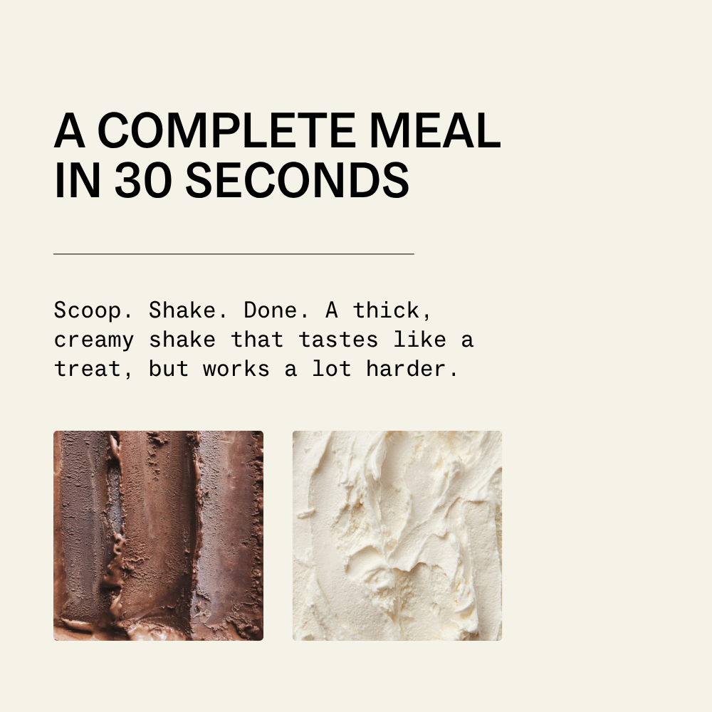 
                  
                    My Way Up Lean Up Shake 500g creamy Rich Chocolate and French Vanilla Cream shake texture
                  
                