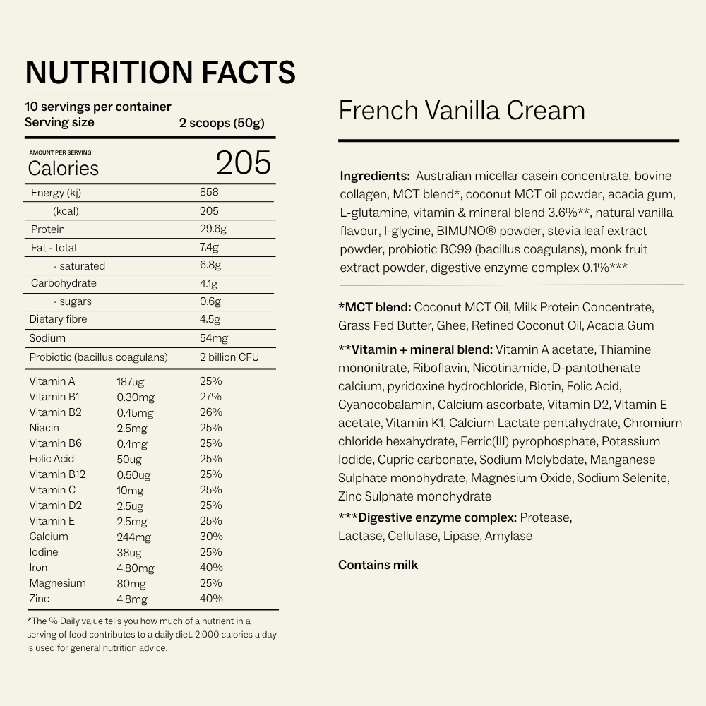 
                  
                    My Way Up Lean Up Shake French Vanilla Cream 500g nutrition information and ingredients
                  
                