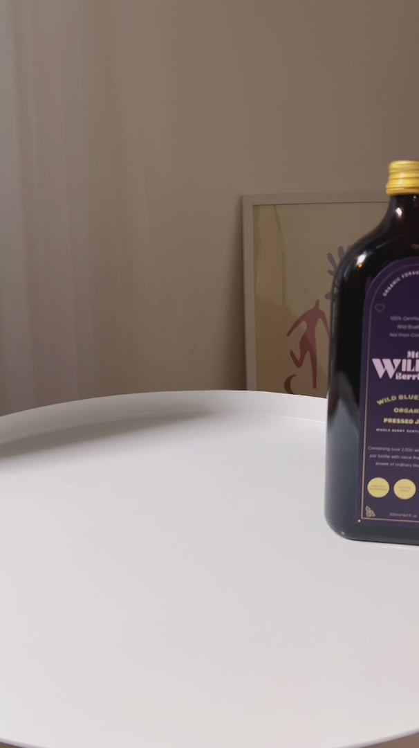 
                  
                    Load and play video in Gallery viewer, Wild Blueberry | Certified Organic Pressed Juice | Mt Wilder Berries | 500ml
                  
                