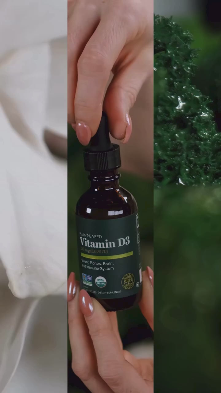 
                  
                    Load and play video in Gallery viewer, Vitamin D3 | Plant-Based Liquid | Global Healing | 59.2ml | (new label)
                  
                