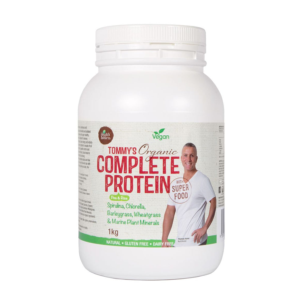 Health Addicts | Tommy's Organic Complete Protein With Super Greens | 1kg